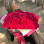 Букет из 21 розовой розы фото 3